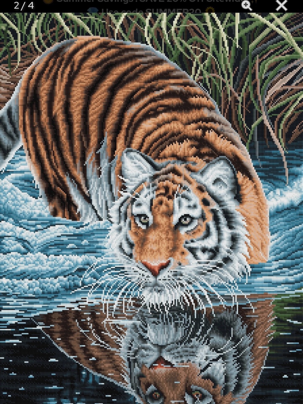 🐅 Rare Retired Diamond Art Club Tiger In Water Dakota Daetwiler Sealed - Picture 2 of 6